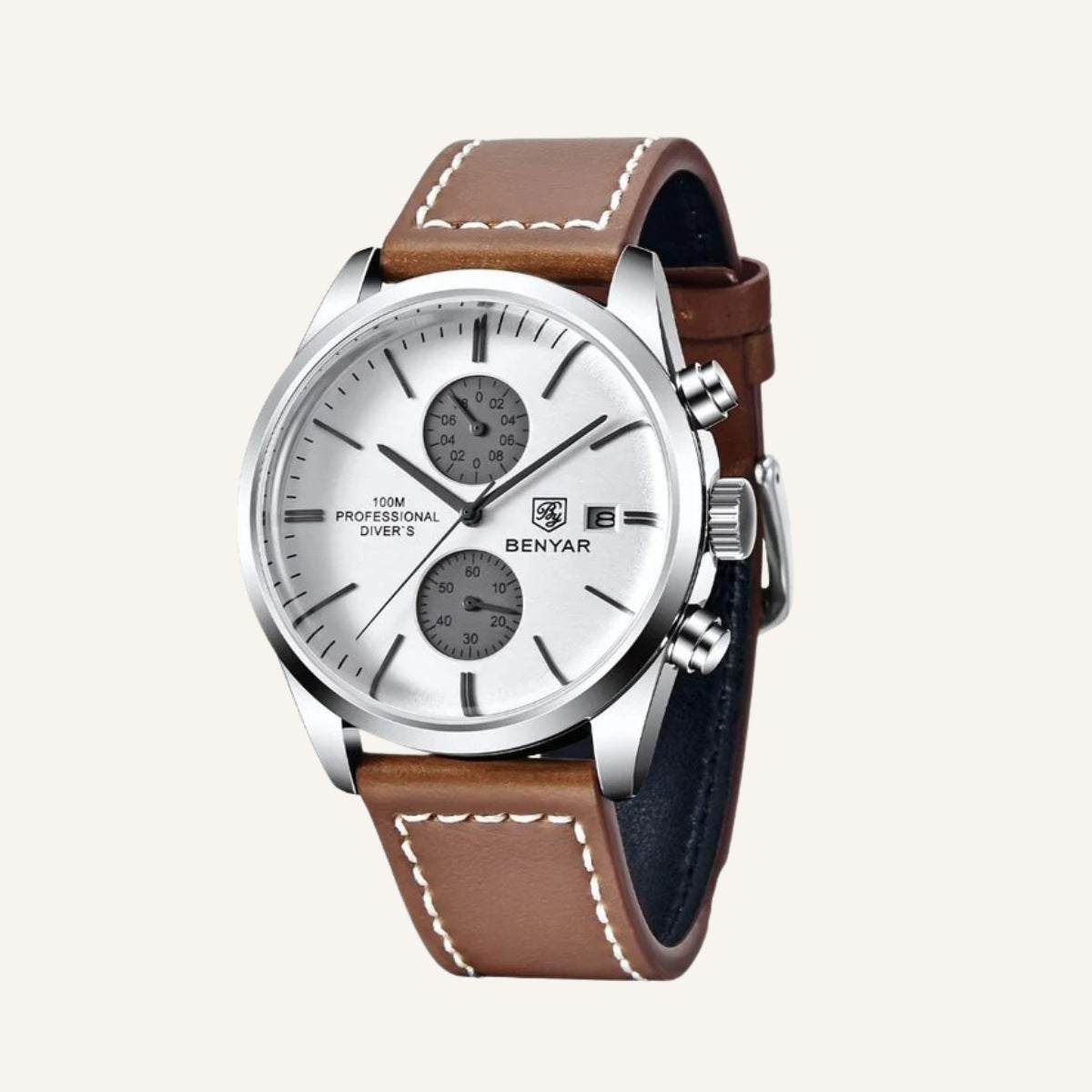 Benyar Men's Brown Leather Watch